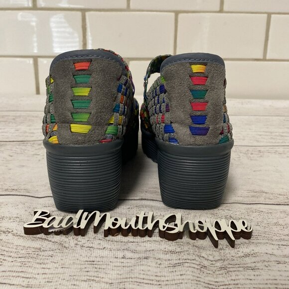 St. John's Bay Elastic Slip On Platform Mary Jane Shoes in Rainbow - Picture 3 of 10